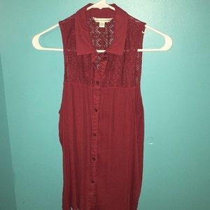 Maroon tunic tank